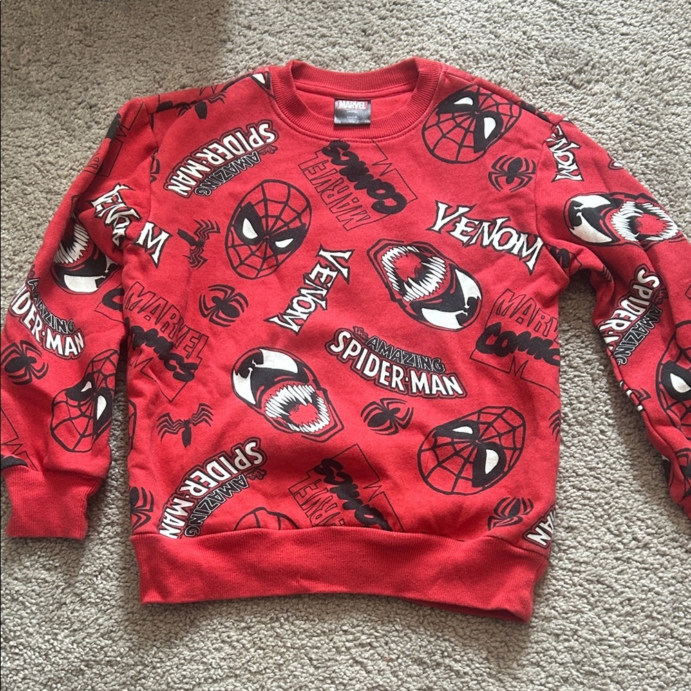 Marvel Red Spider-Man and Venom Kids Sweatshirt